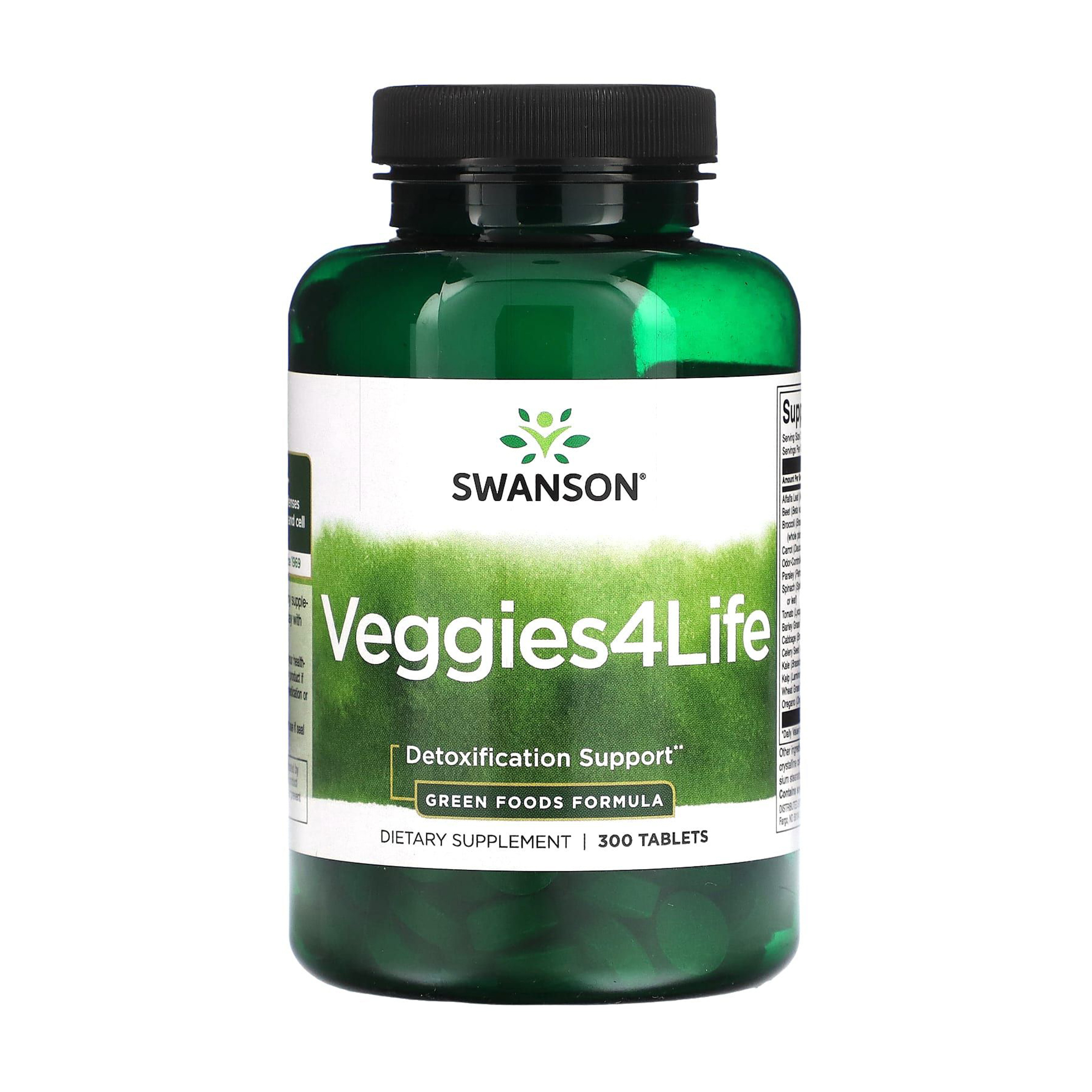 Підтримка детоксикції Swanson Veggies4Life, 300 таблеток